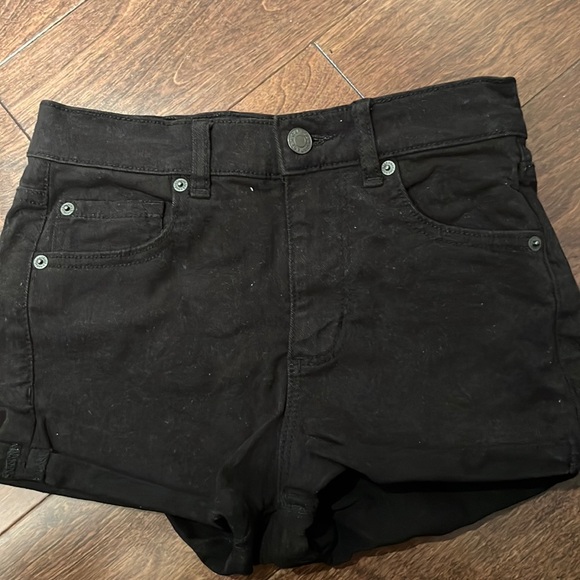 GARAGE Black Denim Shorts Size 00 Stretch - Picture 1 of 4